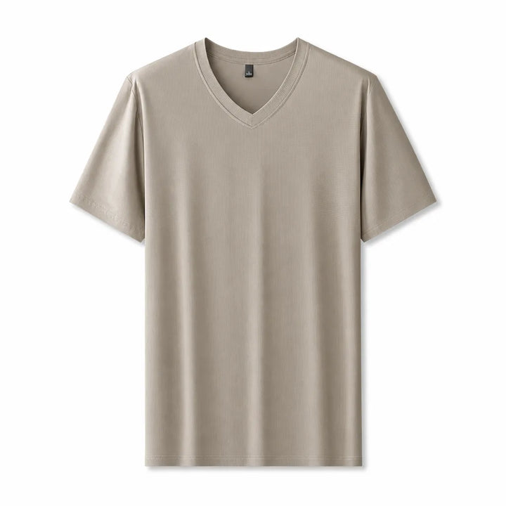 Wesley V-Neck T-Shirt - Color:Khaki;Size:S