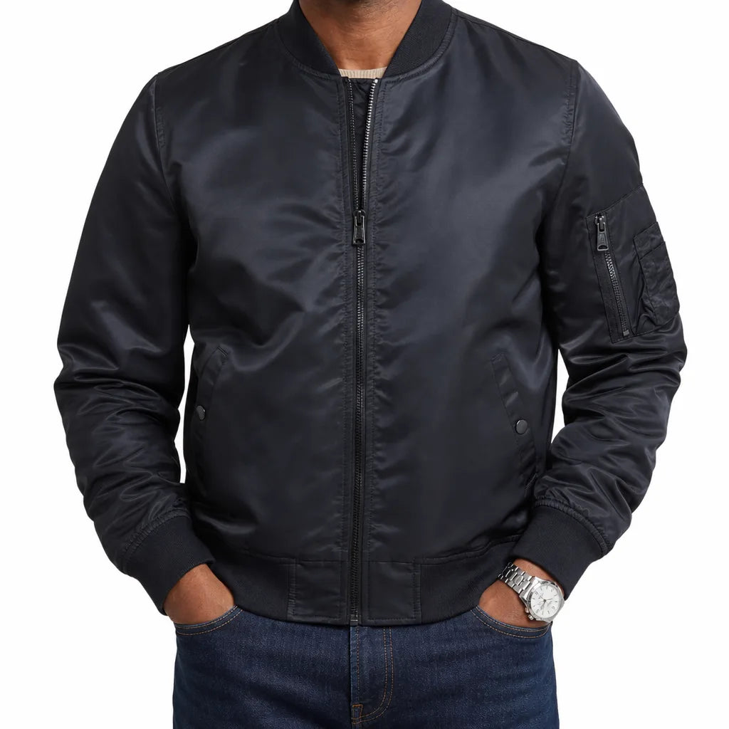 Men's Black Lydia Bomber Jacket