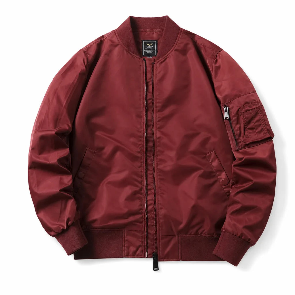 Weston Bomber Jacket - Color:Red;Size:XS