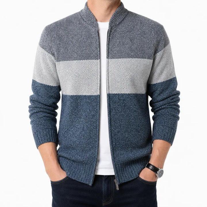 Men's Blue Emily Fleece Knit Jacket