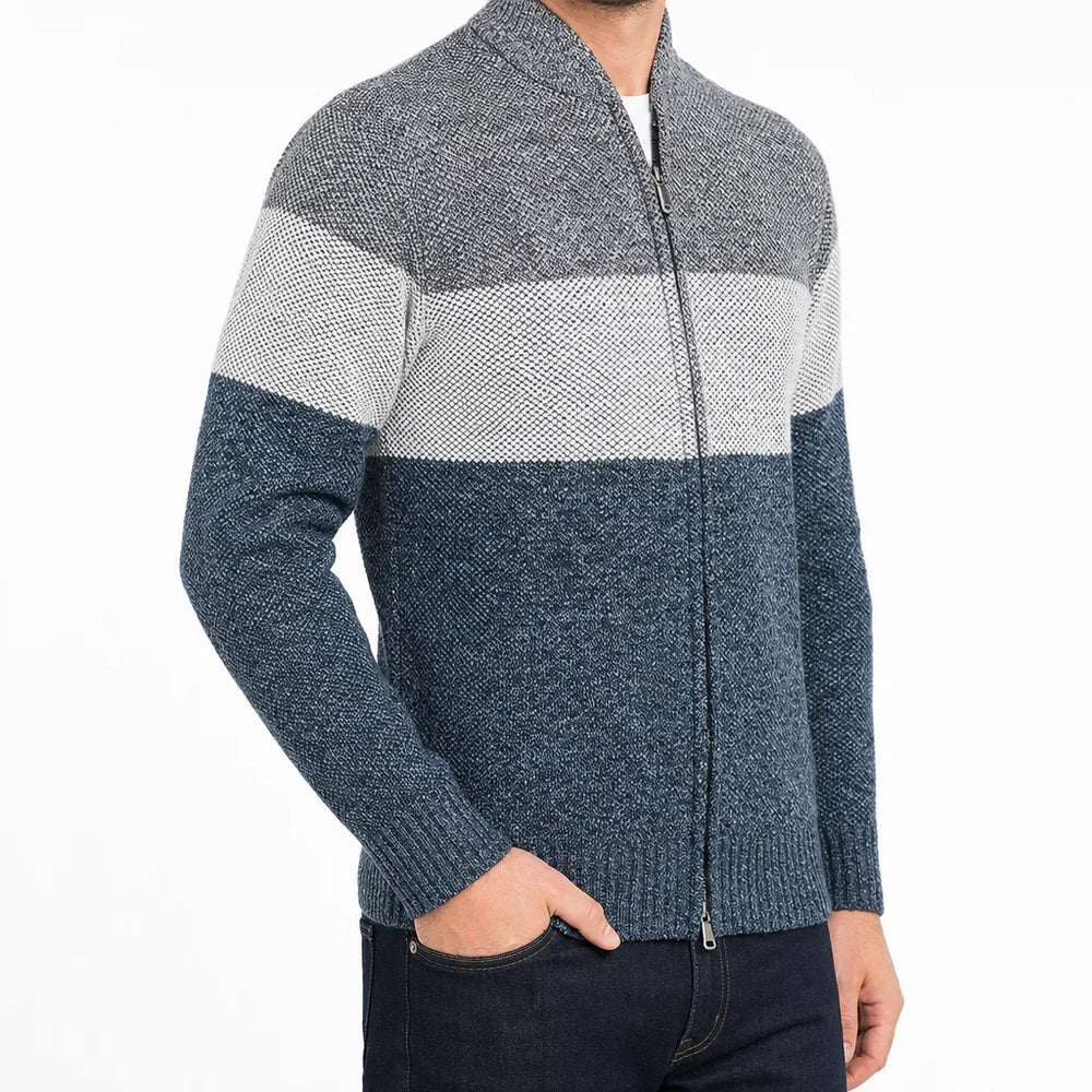 Men's Blue Emily Fleece Knit Jacket