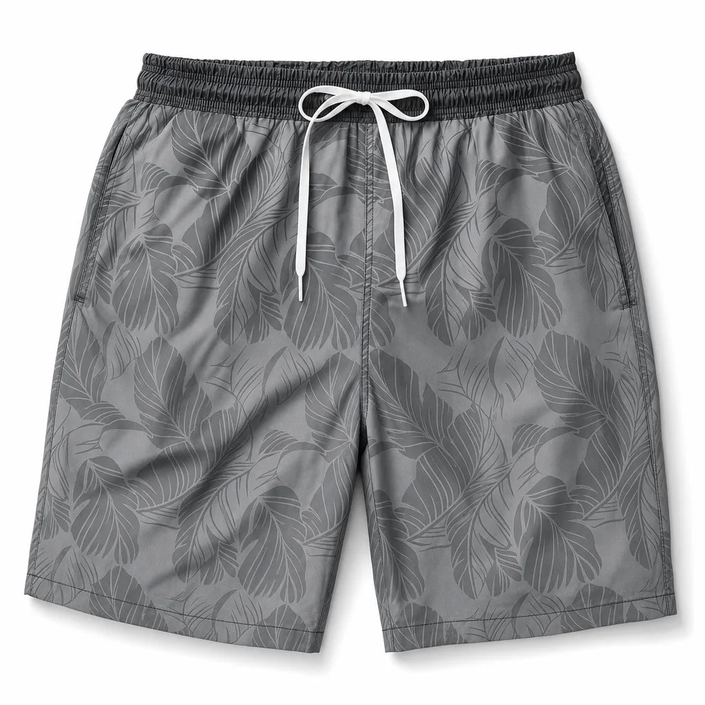 Weston Print Shorts - Color:Gray;Size:XS