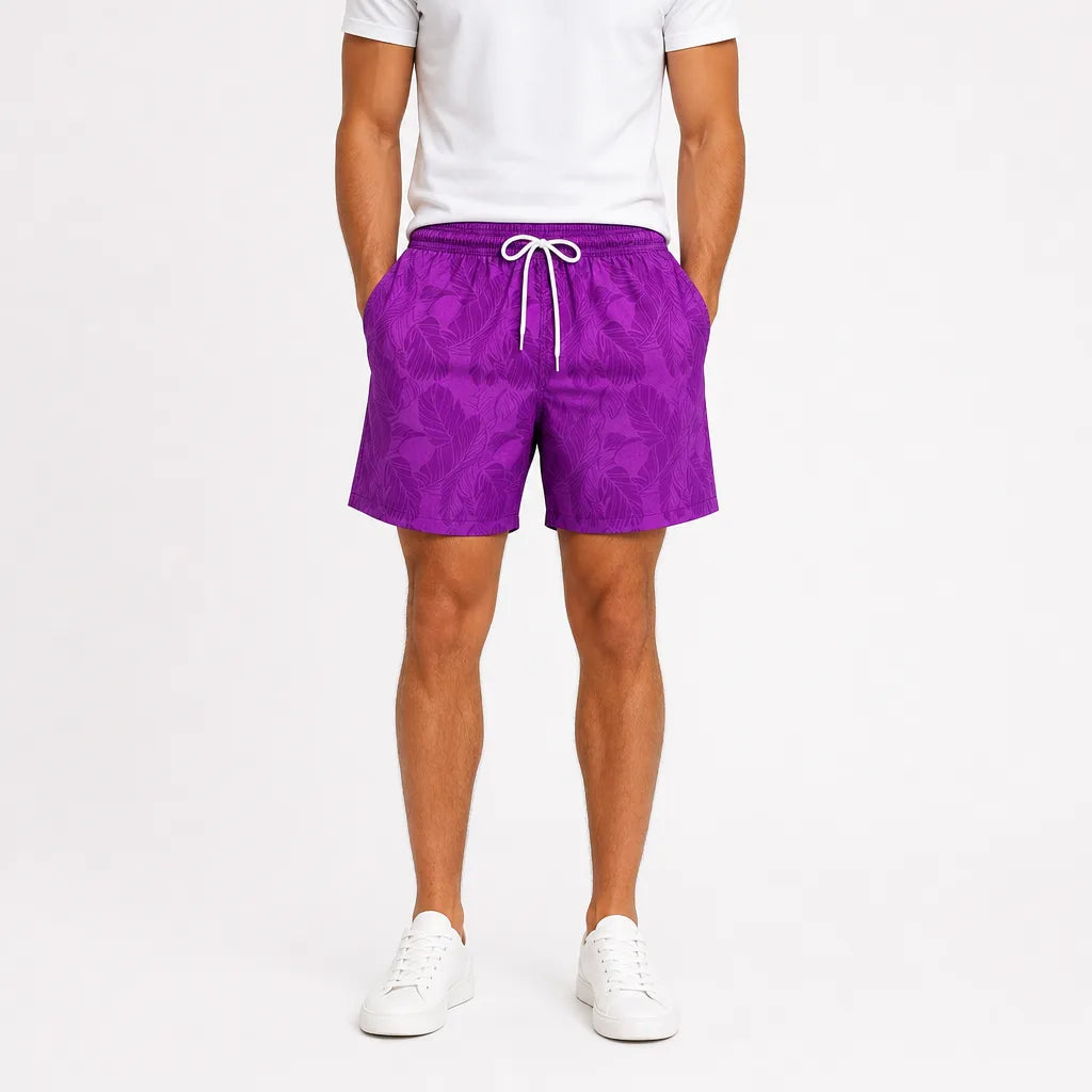 Men's Purple Weston Gradient Print Shorts