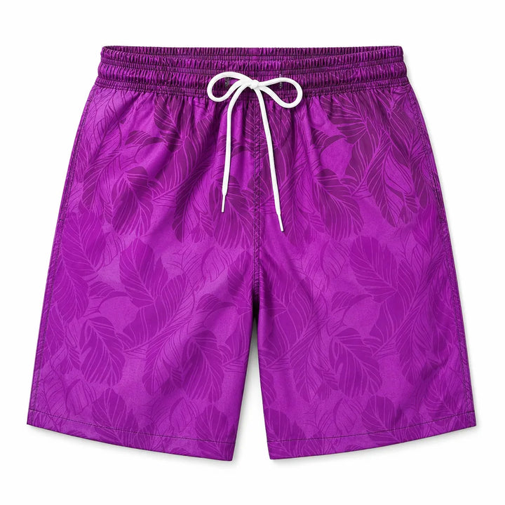 Weston Print Shorts - Color:Purple;Size:XS