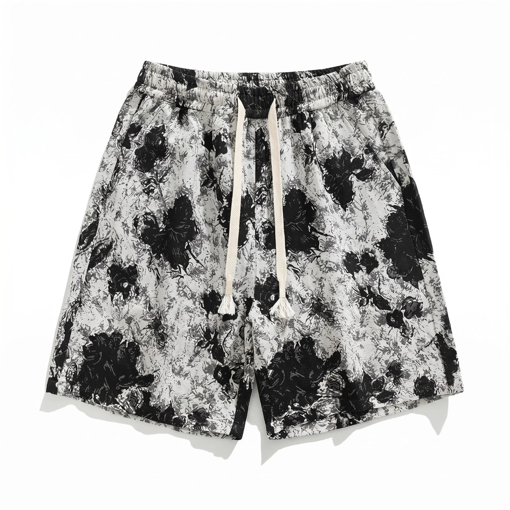 Weston Print Shorts - Color:Black Lotus;Size:S
