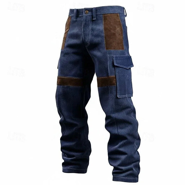 Wharton | Men's Durable Cargo Pants - Color:Blue;Size:XS