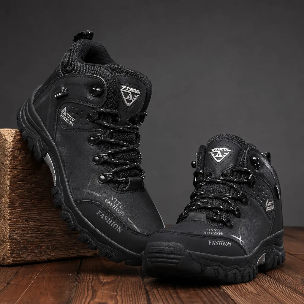 Whatley Lace Up Boots - Color:Black;Size:39
