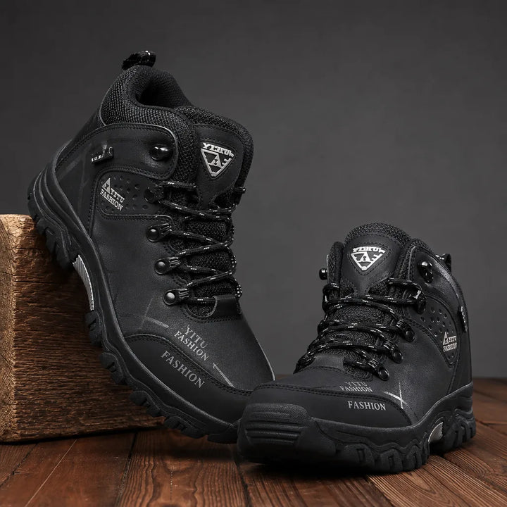 Whatley Lace Up Boots - Color:Black;Size:39