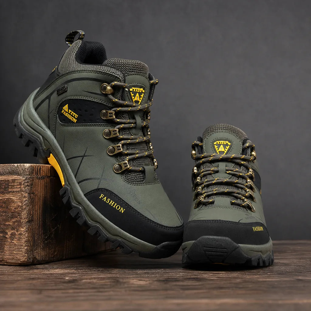 Whatley Lace Up Boots - Color:Green;Size:39