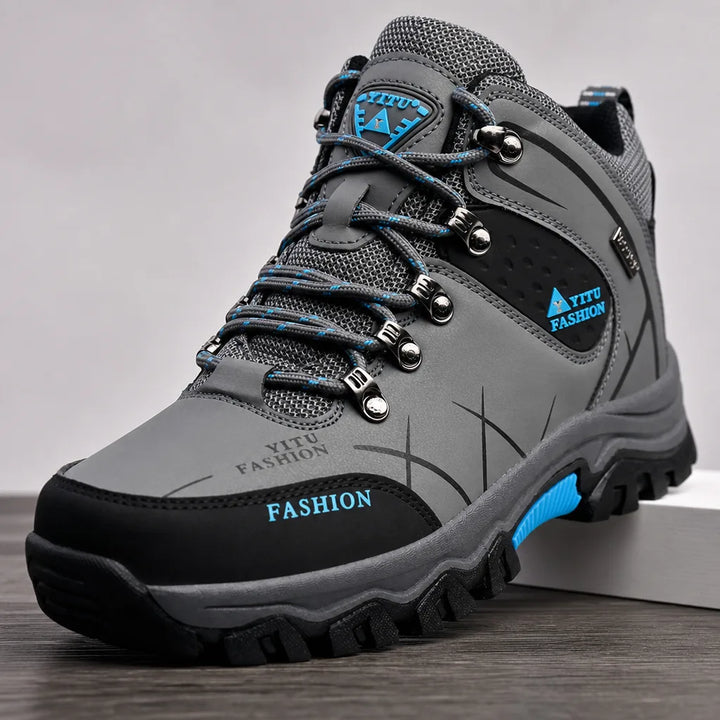 Men's Gray Warner High-Top Hiking Boots