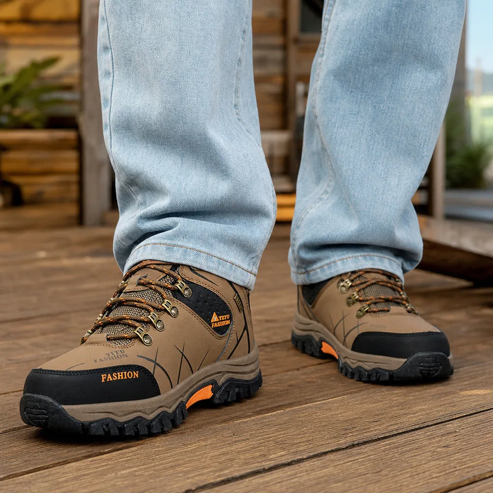 Men's Beige Warner High-Top Hiking Boots