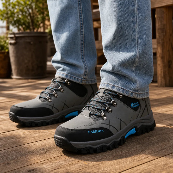 Men's Gray Warner High-Top Hiking Boots