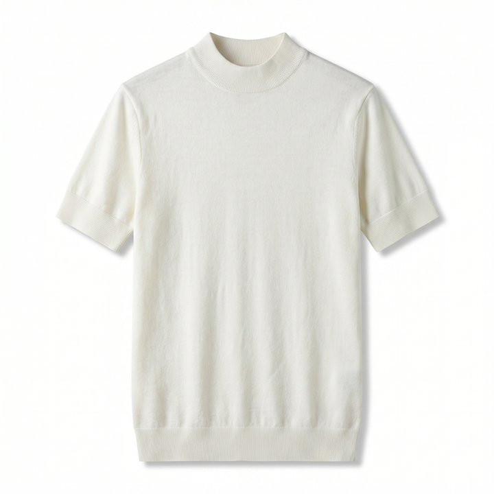 White Julian Wool Knit Tee 1