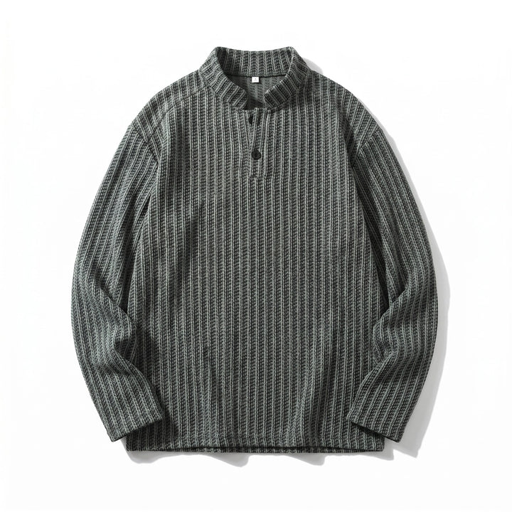 Jac Henley Sweatshirt - Color:White;Size:S