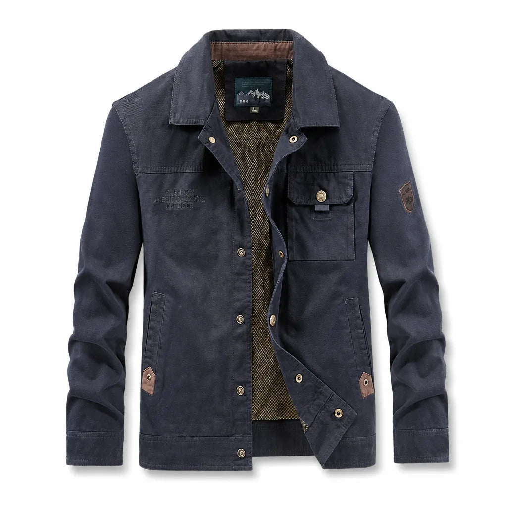 Whitfield | Men's Fall Windbreaker Jacket - Color:Blue;Size:S