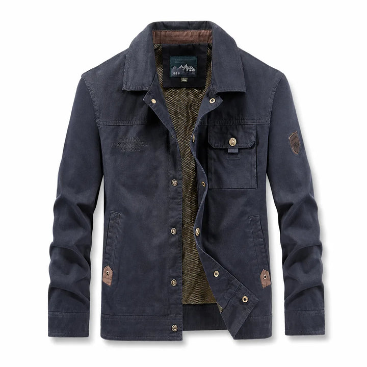Whitfield | Men's Fall Windbreaker Jacket - Color:Blue;Size:S