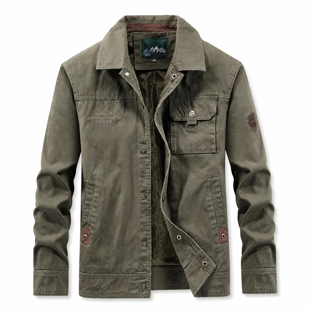 Whitfield | Men's Fall Windbreaker Jacket - Color:Green;Size:S