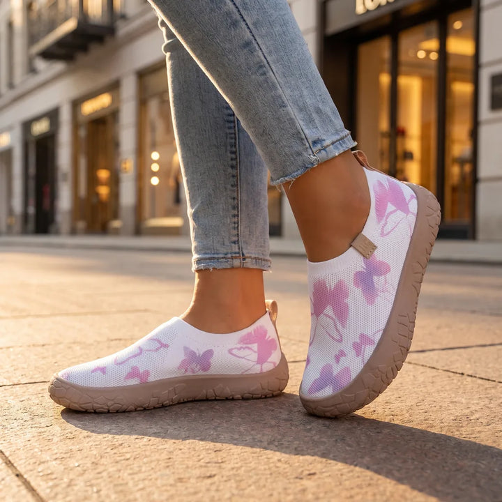 Women's White / Purple (zip bag packaging) Stanford Platform Slip-Ons