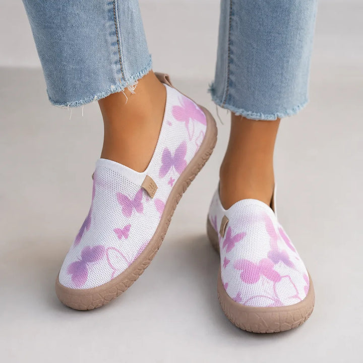 Willa | Orthopedic Slip-Ons for Women - Color:White/Purple;Size:36