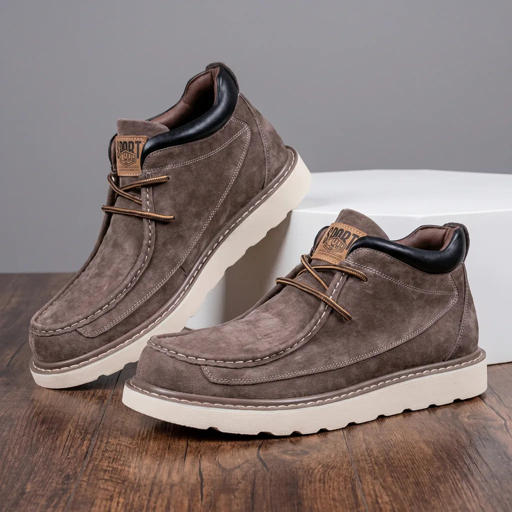William Leather Work Boots - Color:Brown;Size:38