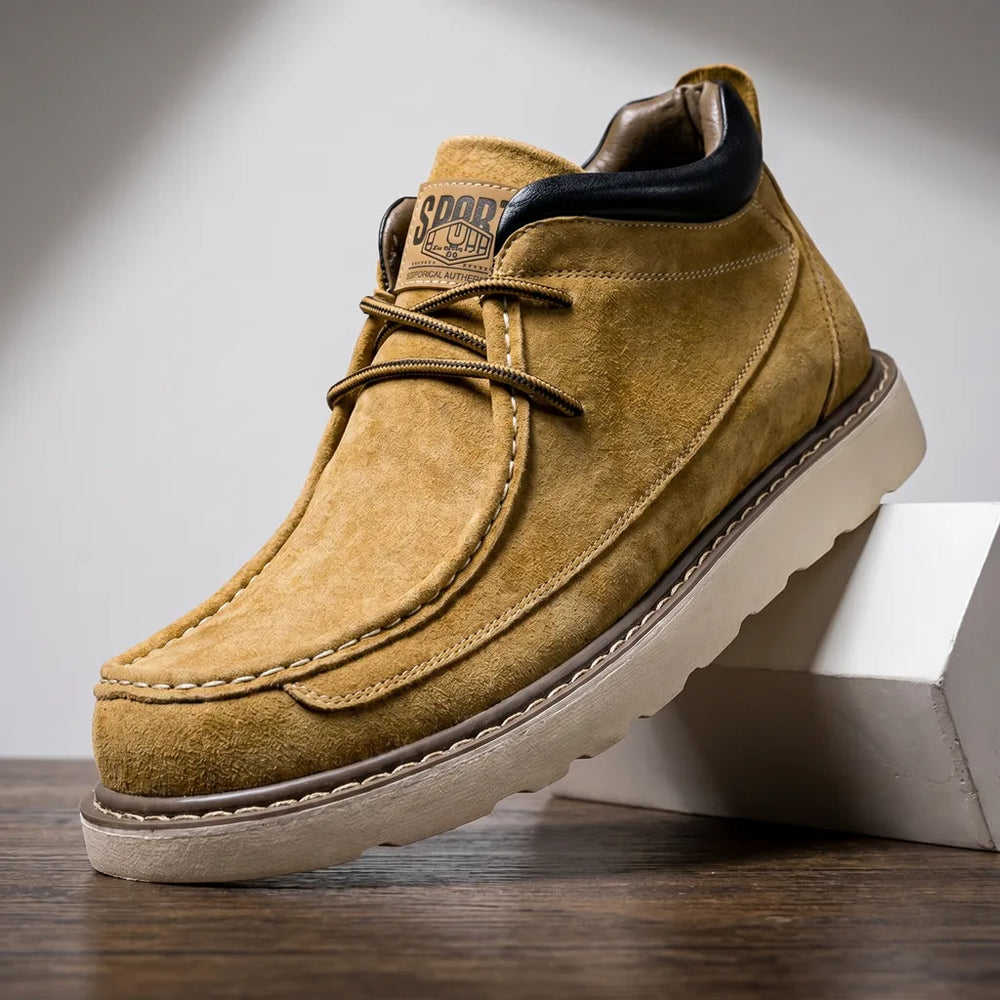 Men's Camel Hurley Leather Work Boots