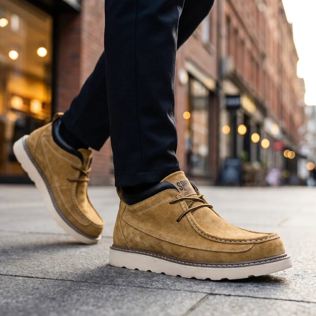 Men's Camel Hurley Leather Work Boots