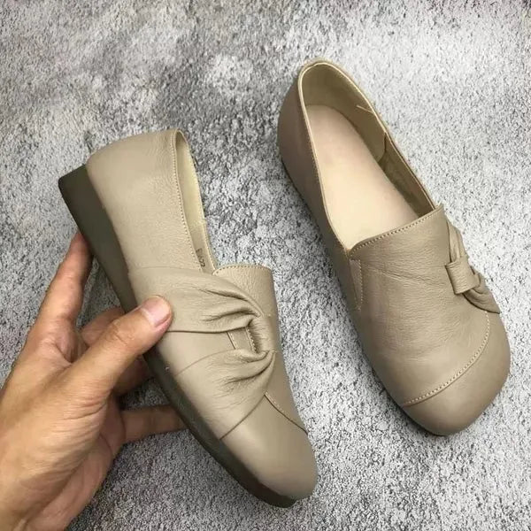 Willow | Women's Orthopedic Wedge Flats - Color:Beige;Size:35