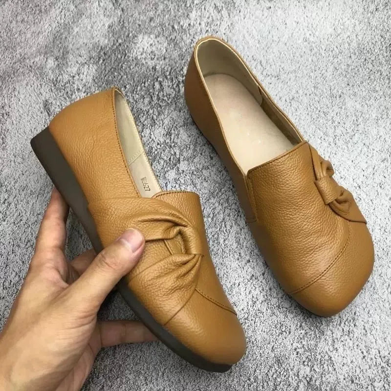 Willow | Women's Orthopedic Wedge Flats - Color:Brown;Size:35