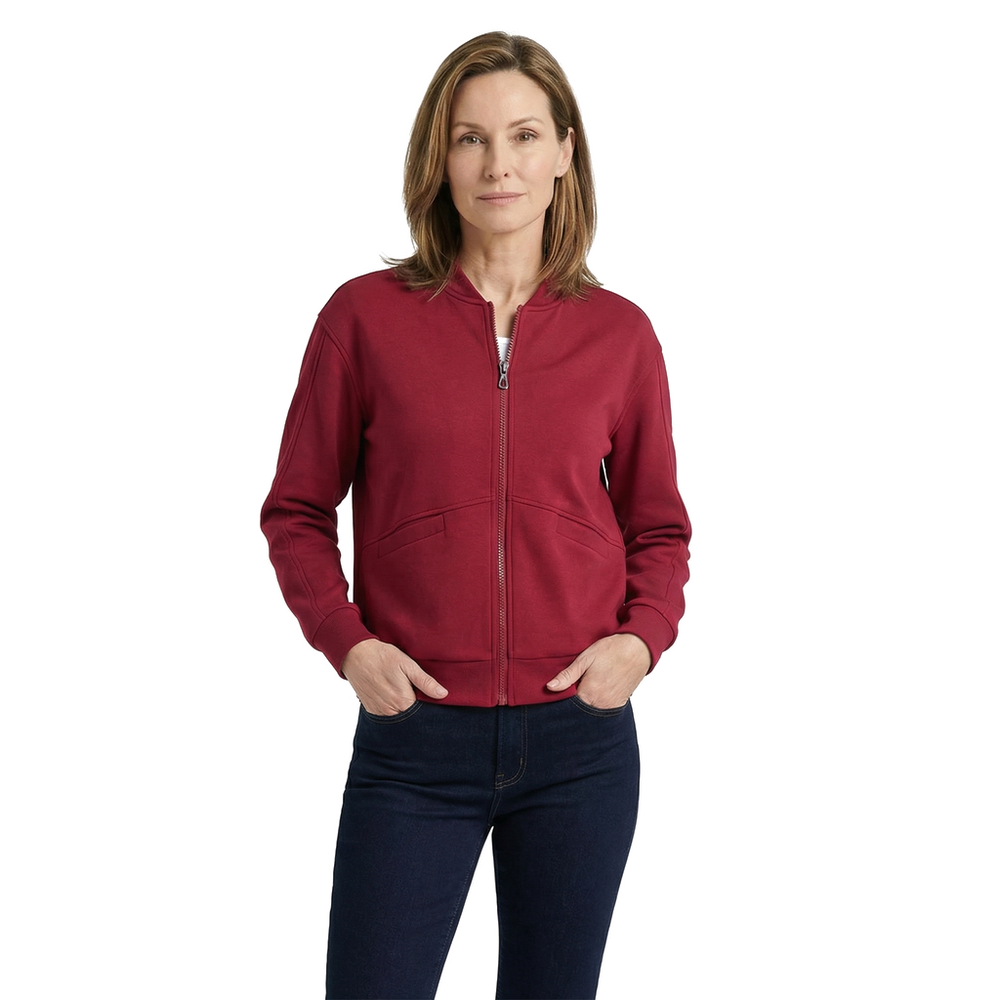 Wine Red Avery Cotton Blend Jacket 3