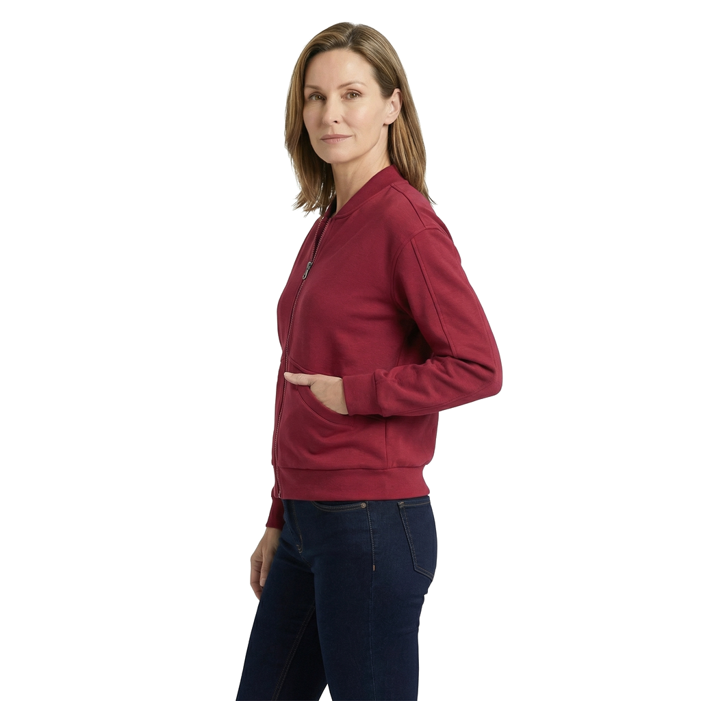 Wine Red Avery Cotton Blend Jacket 2