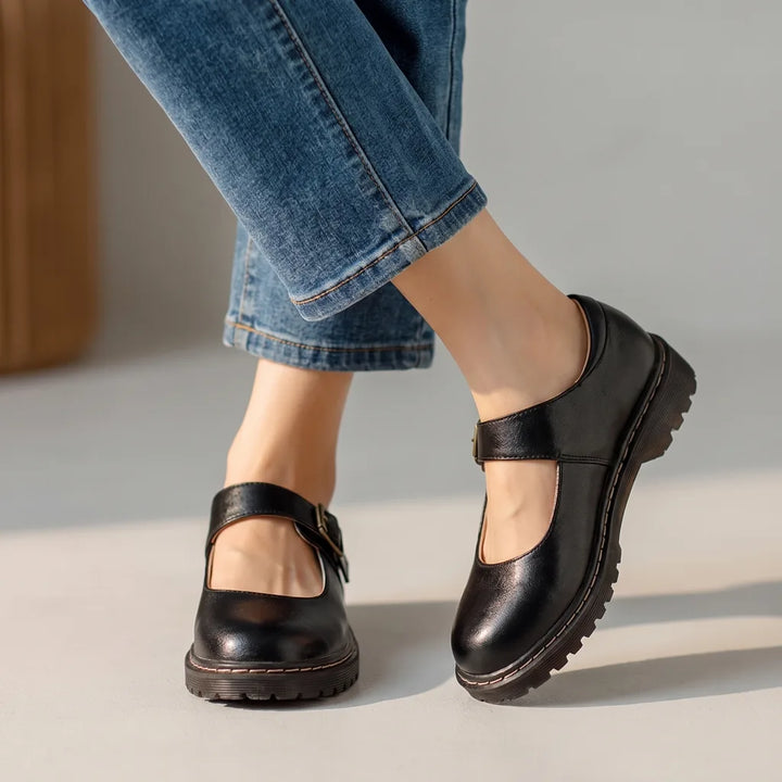 Winifred | Mary Jane Shoes - Color:Black;Size:35