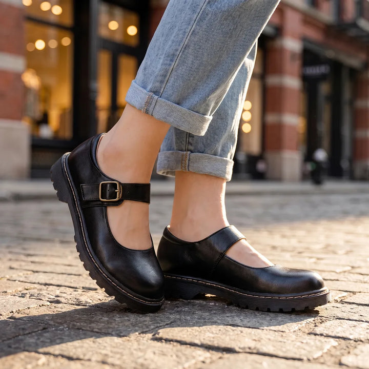 Women's Black Wyatt Platform Mary Janes