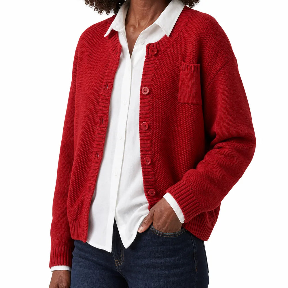 Women's Rose Red Belmont Knit Cardigan