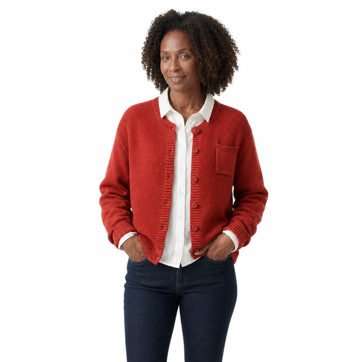 Women's Rose Red Belmont Knit Cardigan