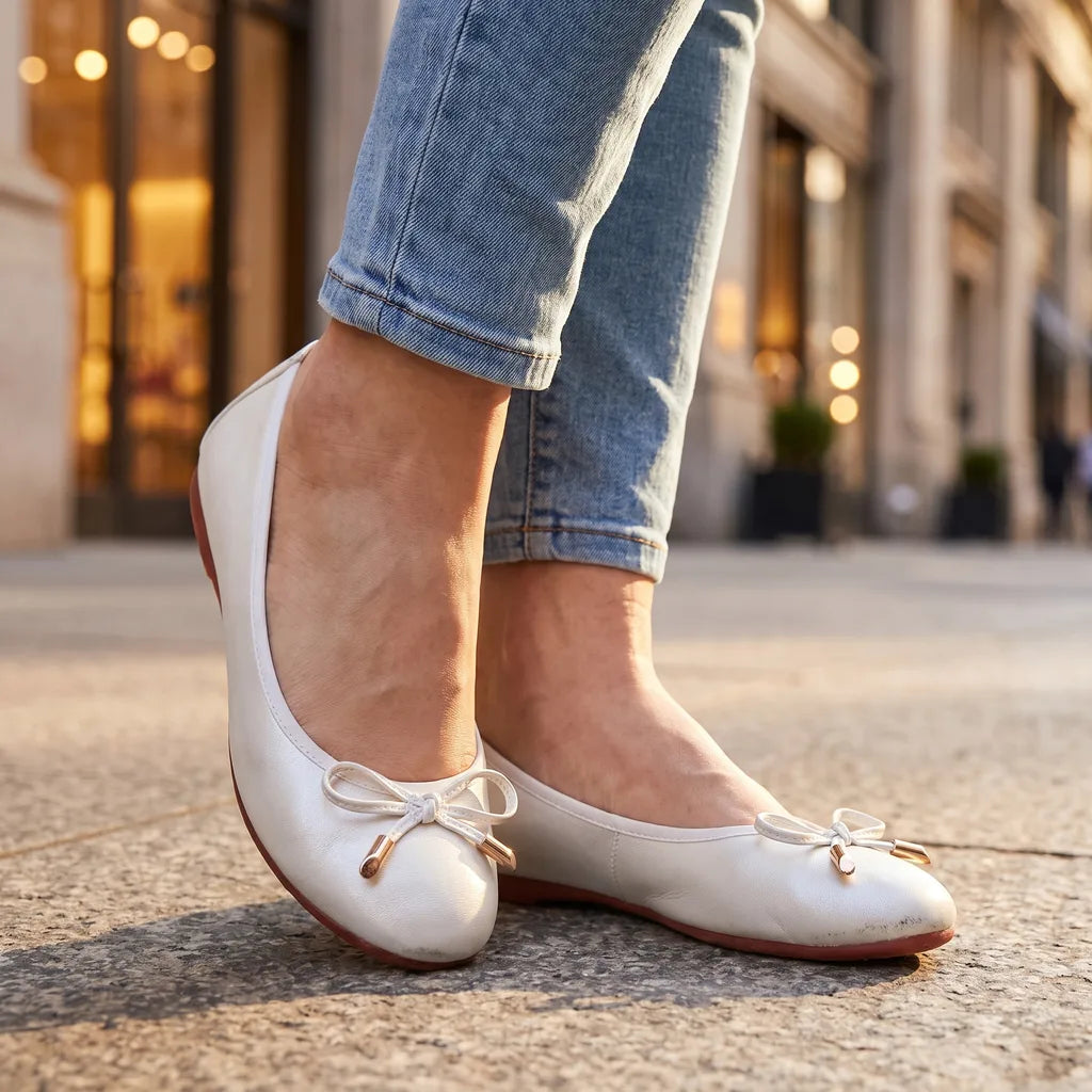 Women's White Wolfe | Womens Ballet Flats