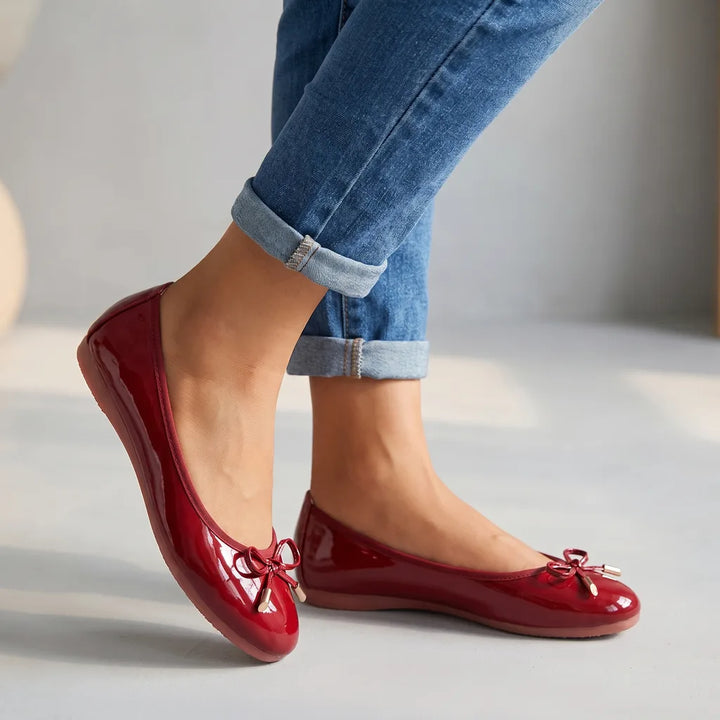 Wolfe | Womens Ballet Flats - Color:Red;Size:35