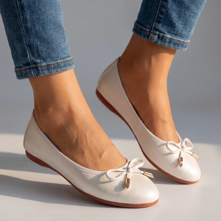 Wolfe | Womens Ballet Flats - Color:White;Size:35