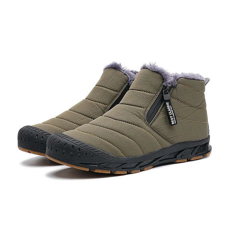 Wolfpine | Men's Waterproof Thermal Winter Boots - Size:38;Color:Green