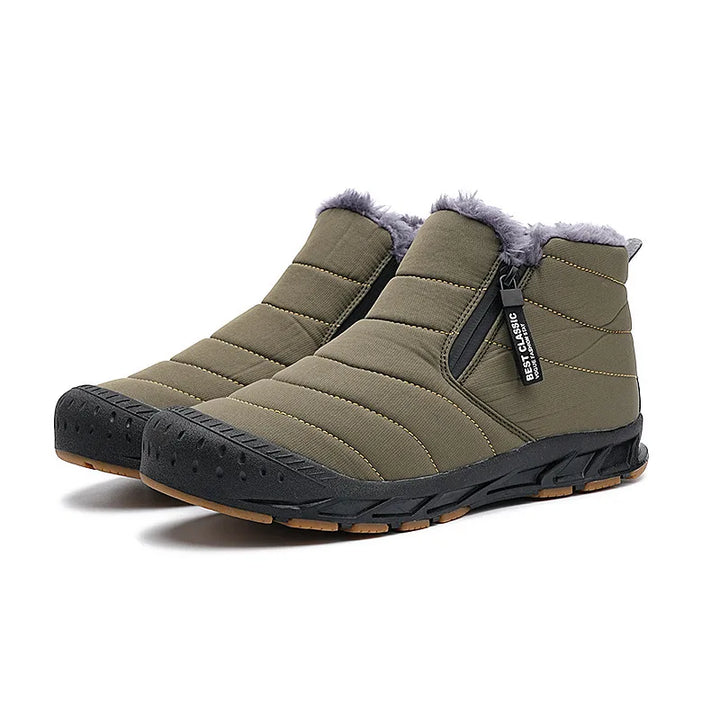 Wolfpine | Men's Waterproof Thermal Winter Boots - Size:38;Color:Green