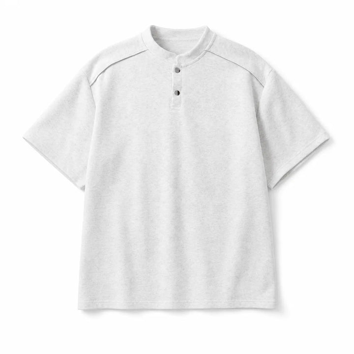Wyatt Henley Tee - Color:White Gray;Size:S