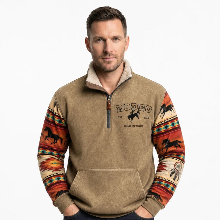 Men's Ryder Half Zip Printed Jacket