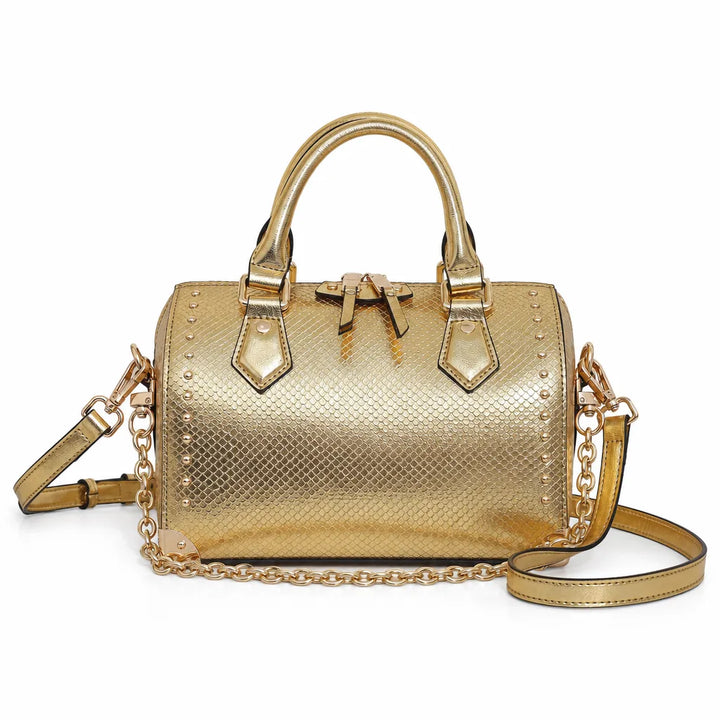 Wyatt Snake Print Pillow Bag - Color:Yellow