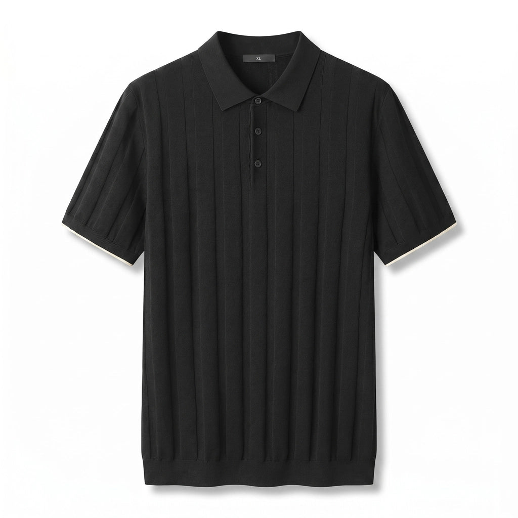 Zac Knit Polo - Color:5163 Black;Size:L