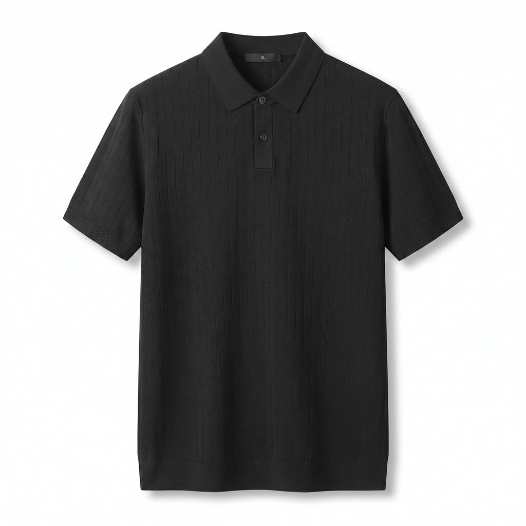 Zac Knit Polo - Color:5205 Black;Size:L