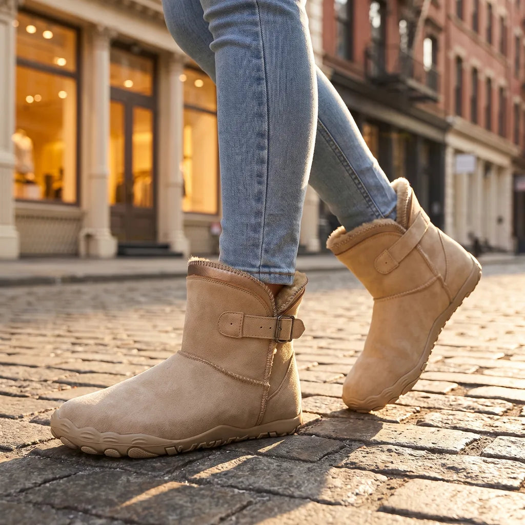 Men's Beige Louis Fleece Lined Snow Boots